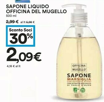 Coop Officina Del Mugello Sapone Liquido Marsiglia 500 Ml offerta
