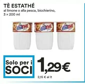 Coop Ferrero EstaThè Limone Bicchierino 200 G(ml) offerta