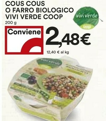 Coop Vivi verde coop Cous Cous O Farro Biologico offerta