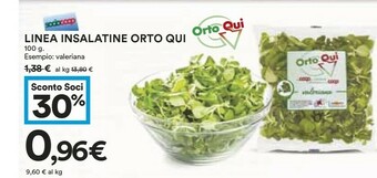 Coop Orto Qui Linea Insalatine offerta