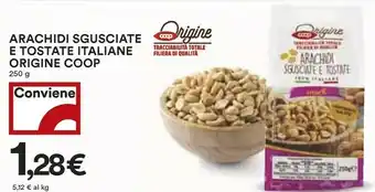 Coop Coop Origine Arachidi Sgusciate E Tostate offerta