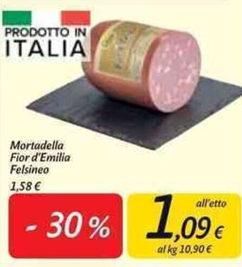 Carrefour Market Mortadella Fior d'Emilia Felsineo offerta