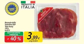 Carrefour Market Bresaola della Valtellina IGP Take Away 100 g offerta