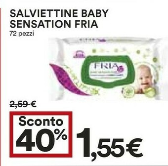 Coop Fria Baby Sensation Salviettine 72 Pz offerta