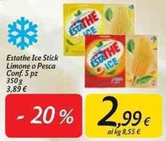Estathe Ice Stick Limone o Pesca Conf. 5 pz 350 g