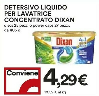 Coop Dixan Detersivo Liquido Per Lavatrice Concentrato offerta