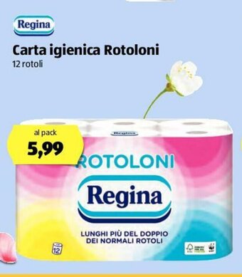 ALDI Regina Carta Igienica Rotoloni 12 rotoli offerta