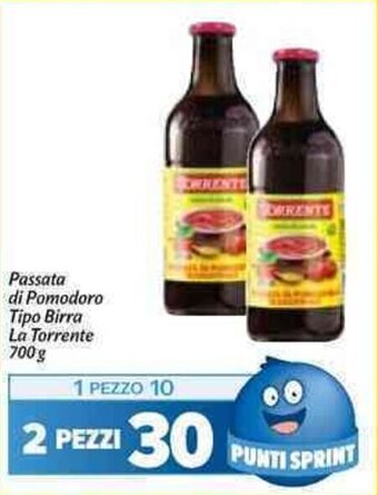 Carrefour Market Passata di Pomodoro Tipo Birra La Torrente 700 g offerta