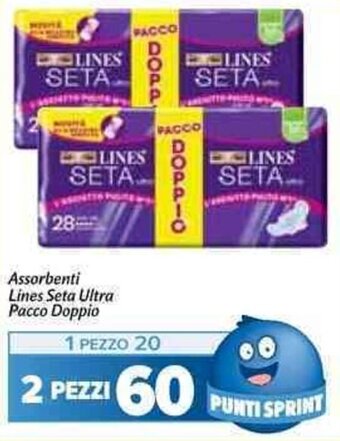 Carrefour Market Assorbenti Lines Seta Ultra Pacco Doppio offerta