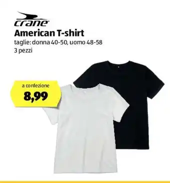 ALDI Crane American T-shirt 3 pezzi offerta