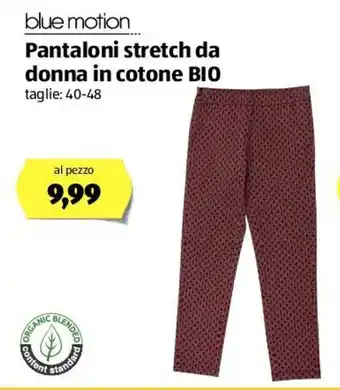 ALDI Blue Motion Pantaloni stretch da donna in cotone BIO offerta