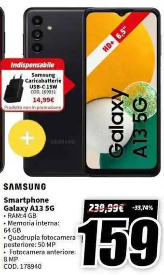 MediaWorld SAMSUNG Smartphone Galaxy A13 5G offerta