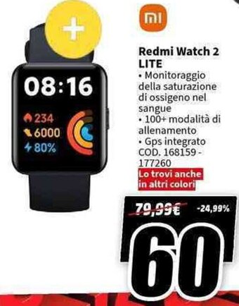 MediaWorld Redmi Watch 2 LITE offerta