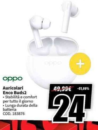 MediaWorld oppo Auricolari Enco Buds2 offerta