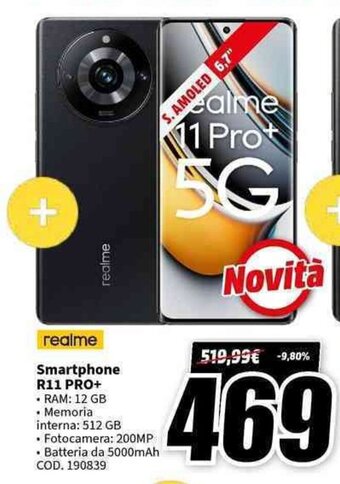 MediaWorld realme Smartphone R11 PRO+ offerta