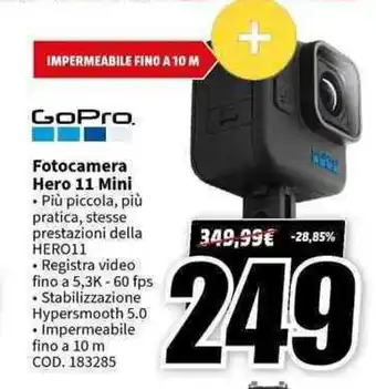 MediaWorld GoPro. Fotocamera Hero 11 Mini offerta
