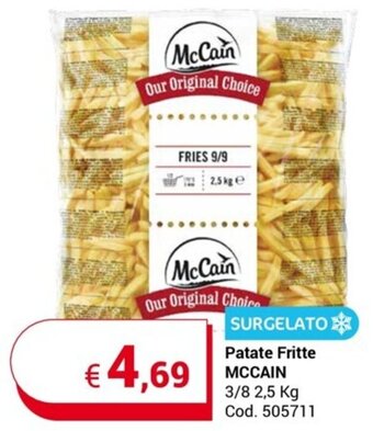 Centro Cash Patate Fritte MCCAIN 3/8 2,5 Kg offerta