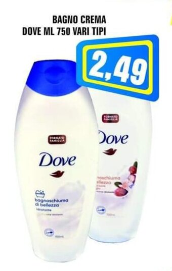 Punto Vigas BAGNO CREMA DOVE ML 750 VARI TIPI offerta
