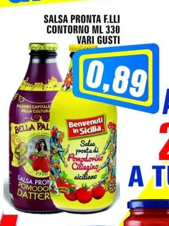 Punto Vigas SALSA PRONTA F.LLI CONTORNO ML 330 VARI GUSTI offerta