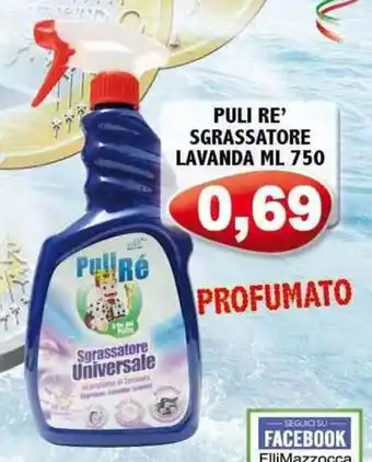 PULI RE' SGRASSATORE LAVANDA ML 750