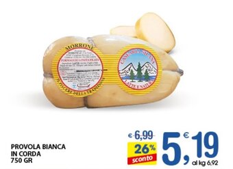 Qui Discount PROVOLA BIANCA IN CORDA 750 GR offerta