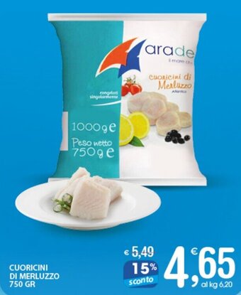 Qui Discount CUORICINI DI MERLUZZO 750 GR offerta