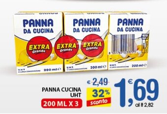 Qui Discount PANNA CUCINA UHT 200 ML X 3 offerta