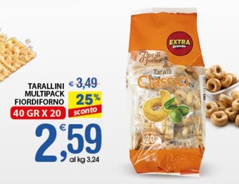 Qui Discount TARALLINI MULTIPACK FIORDIFORNO 40 GR X 20 offerta