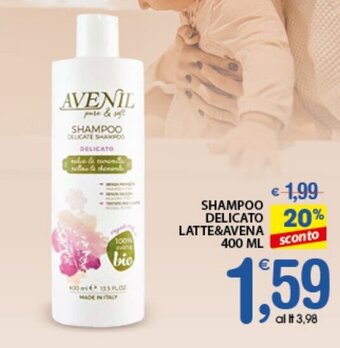 Qui Discount SHAMPOO DELICATO LATTE&AVENA 400 ML offerta