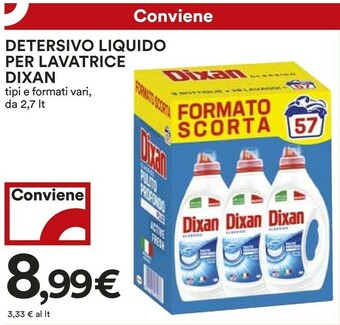 Coop Dixan Detersivo Liquido Per Lavatrice offerta