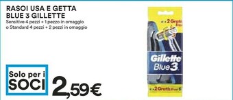 Coop Gillette Blue 3 Rasoi Usa E Getta offerta