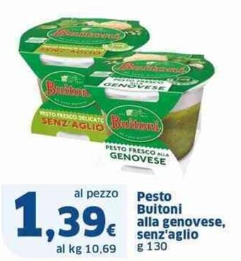 Sigma Pesto Buitoni alla genovese, senz'aglio g 130 offerta