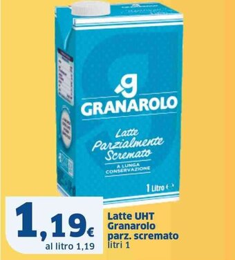 Sigma Latte UHT Granarolo parz. scremato litri 1 offerta