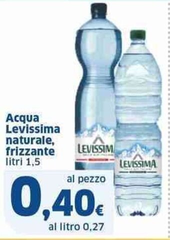 Sigma Acqua Levissima naturale, frizzante litri 1,5 offerta