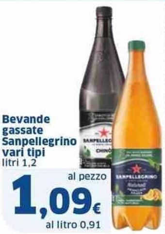 Sigma Bevande gassate Sanpellegrino vari tipi litri 1,2 offerta