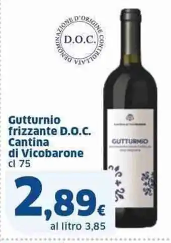 Sigma Gutturnio frizzante D.O.C. Cantina di Vicobarone cl 75 offerta