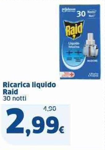 Sigma Ricarica liquido Raid 30 notti offerta