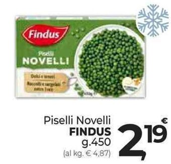 Supermercati Dok Piselli Novelli FINDUS g.450 offerta