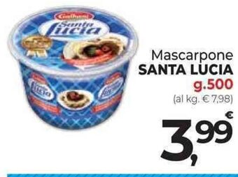 Supermercati Dok Mascarpone SANTA LUCIA g. 500 offerta