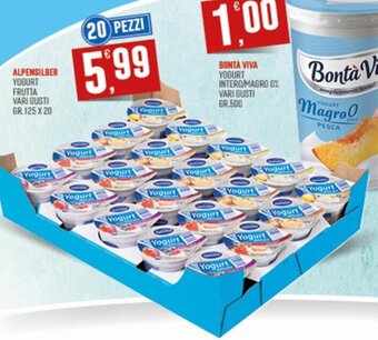 ALPENSILBER YOGURT FRUTTA VARI GUSTI GR.125 X 20