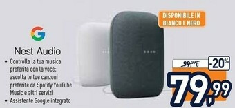 Unieuro Google Nest Audio offerta