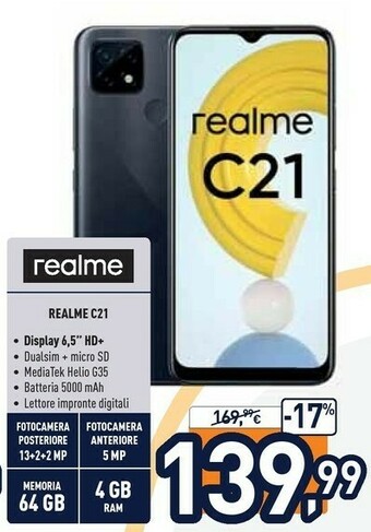 Unieuro Xiaomi Realme C21 offerta