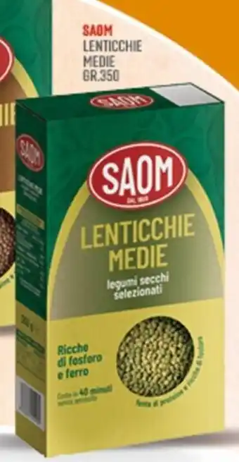 Maxipiù SAOM LENTICCHIE MEDIE gr.350 offerta