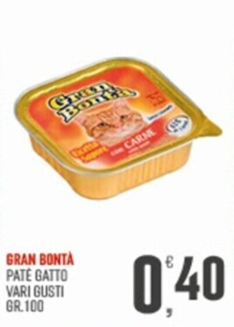 GRAN BONTA PATE GATTO VARI GUSTI GR.100