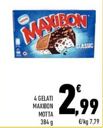 Conad 4 GELATI MAXIBON MOTTA 384 g offerta