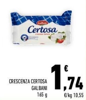 Conad CRESCENZA CERTOSA GALBANI 165 g offerta