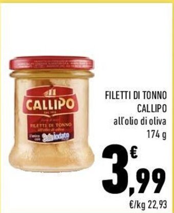 Conad FILETTI DI TONNO CALLIPO 174 g offerta