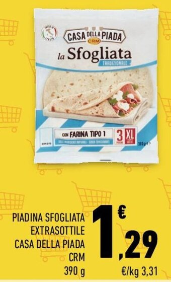 Conad PIADINA SFOGLIATA EXTRASOTTILE CASA DELLA PIADA CRM 390 g offerta