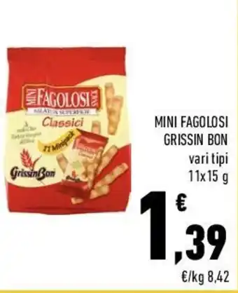 Conad MINI FAGOLOSI GRISSIN BON vari tipi 11x15 g offerta