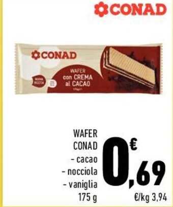 Conad WAFER CONAD 175 g offerta